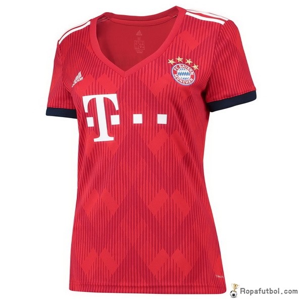 Camiseta Bayern de Múnich Replica Primera Ropa Mujer 2018/19 Rojo